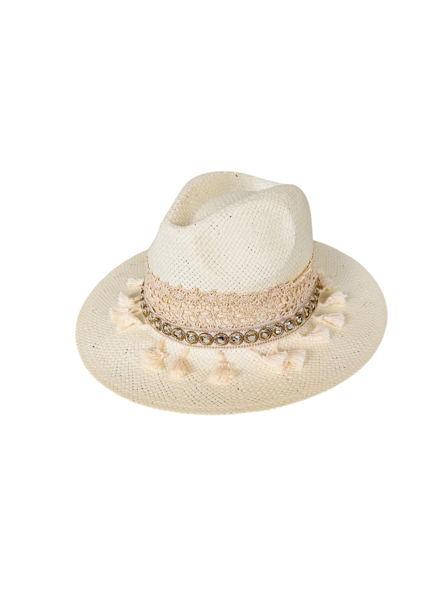 Liebe Anta -Καπέλο Fedora Off White Λήδα