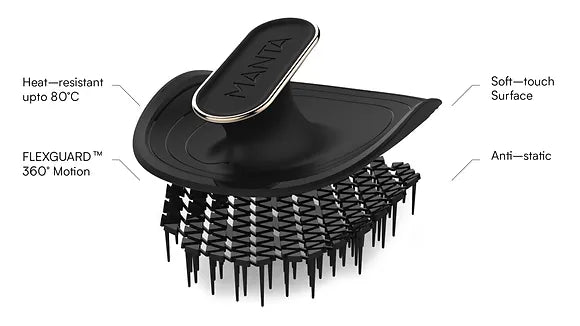 Manta Βούρτσα Healthy Hair Brush Black