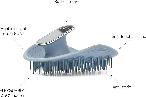 Manta Βούρτσα Healthy Hair Brush Mirror Blue